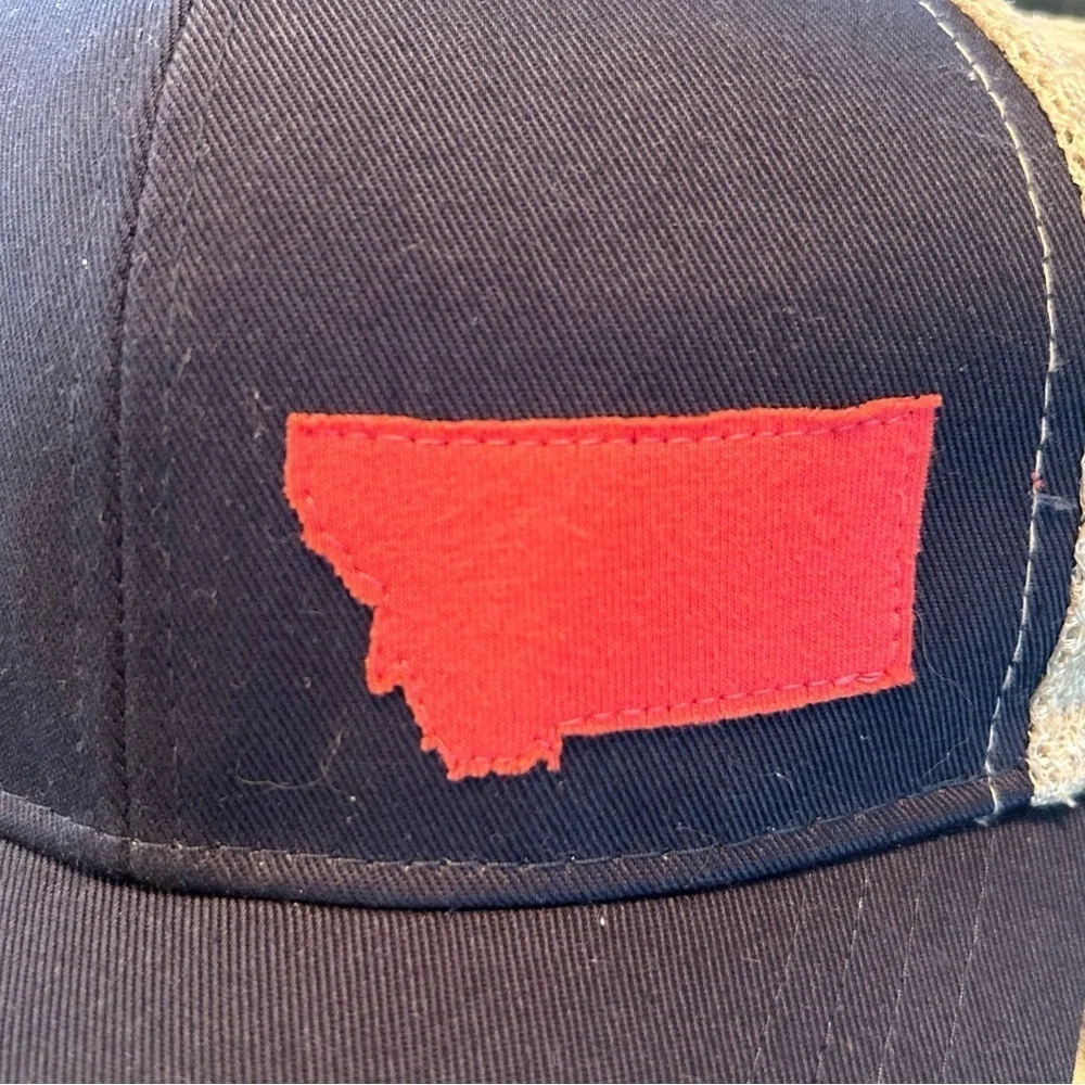 econscious Dig This Chick Montana State Trucker Hat Cap Navy OSFM
